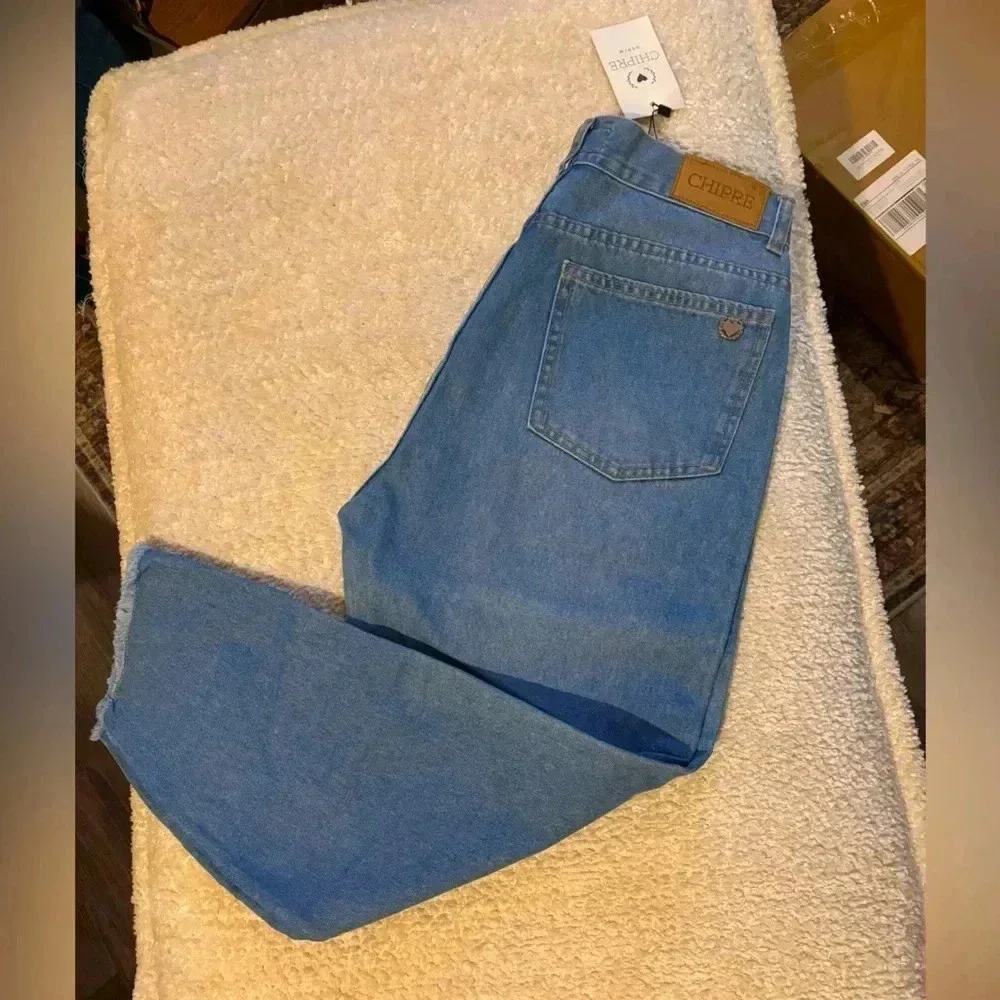 NWT Chipre High Rise Mom Barrel Jeans 27/4 crop - Picture 3 of 8